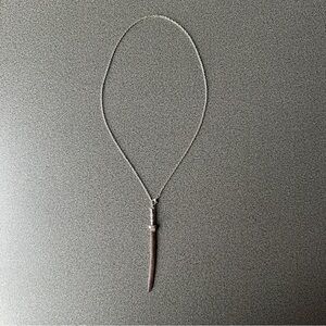 Katana Necklace with Silver Tone Chain